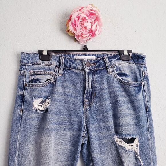 Hidden Bailey Medium Wash Distressed Boyfriend Jeans - Picture 5 of 10